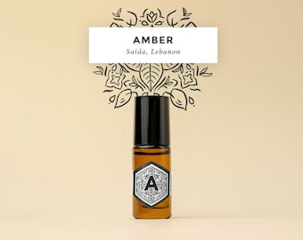 Natural Amber Perfume Oil, 100% Pure Essential Oil Blend, Aromatherapy Blends, All Natural Essential Oils, Vanilla Orange Caramel