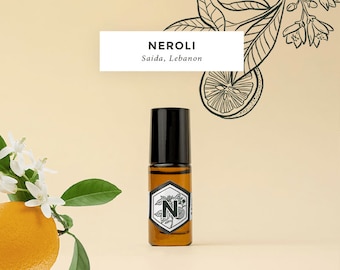 Huile essentielle de fleur d'oranger du Liban - Huile essentielle de néroli, aromathérapie, qualité thérapeutique, naturelle, huile de qualité thérapeutique