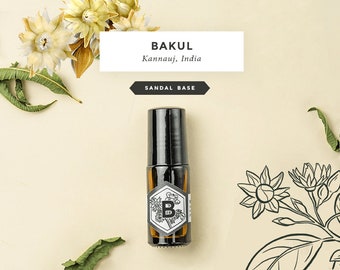 Bakul Attar Sandal Base - Indian creamy white fragrant flower, an alluring aroma for your perfumes - exotic scents, sensuous & reviving.