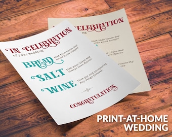 Printable New Home Blessing Bread Salt Wine Poem Its a Wonderful Life ...