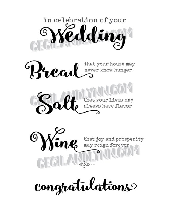 Brot und salz gedicht zur hochzeit