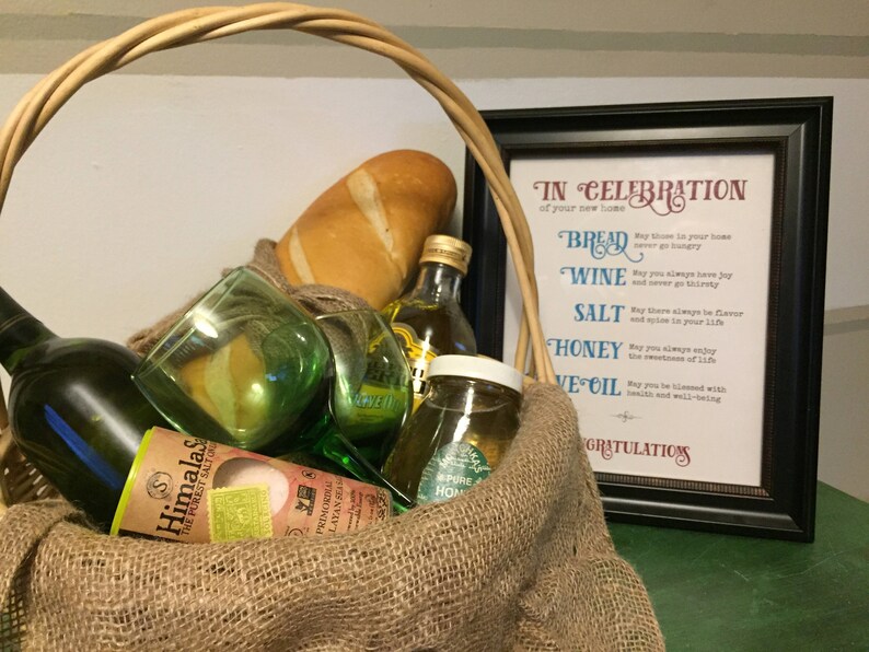 Printable Home Blessing Bread Salt Wine Honey Olive Oil Quote Etsy