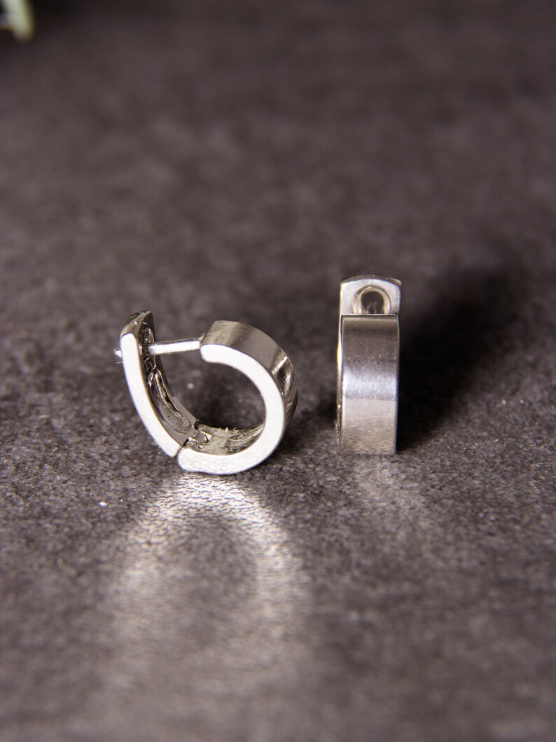 small creoles made of 925 silver