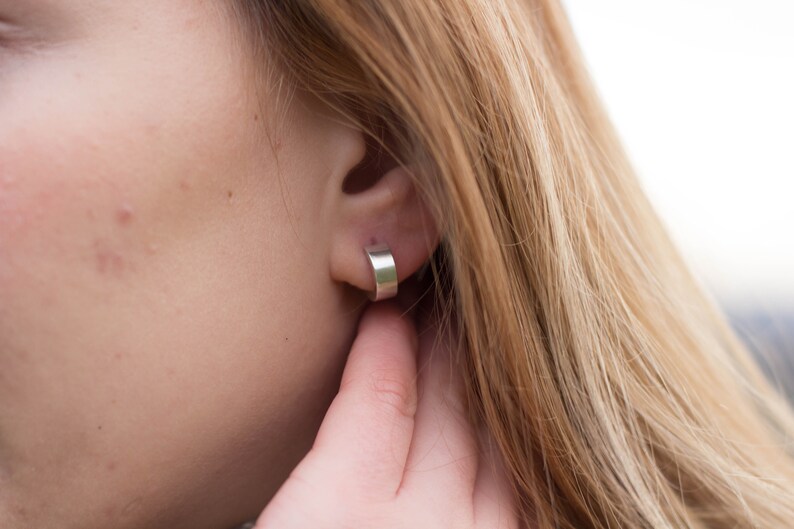 small creoles made of 925 silver