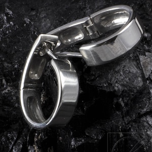Wide earrings creoles in 925 silver