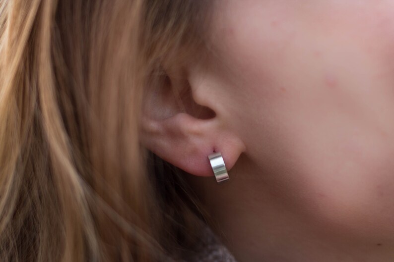 small creoles made of 925 silver