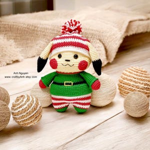 Pikachu Crochet Pattern: Elf Pajamas Amigurumi (Digital Download)