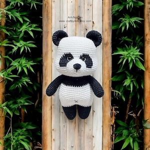 CROCHET PATTERN  - Bailey the little panda, crochet tutorial, animal crochet pattern, panda crochet  pattern, panda amigurumi