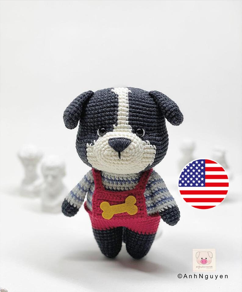 the puppy amigurumi crochet pattern dog amigurumi CROCHET PATTERN crochet tutorial Sam dog crochet pattern