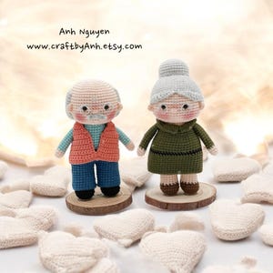 Amigurumi Grandma and Grandpa Doll Crochet Pattern (PDF Pattern)