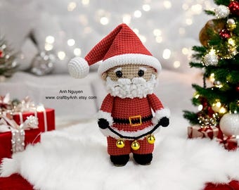 Santa Claus Crochet Pattern: Amigurumi Christmas Doll (PDF Pattern)