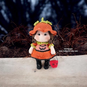Crochet Pumpkin Doll Amigurumi Pattern (PDF Download)