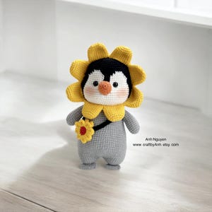 CROCHET PATTERN - Gina the little penguin, stuffed animal, penguin crochet pattern, amigurumi crochet pattern