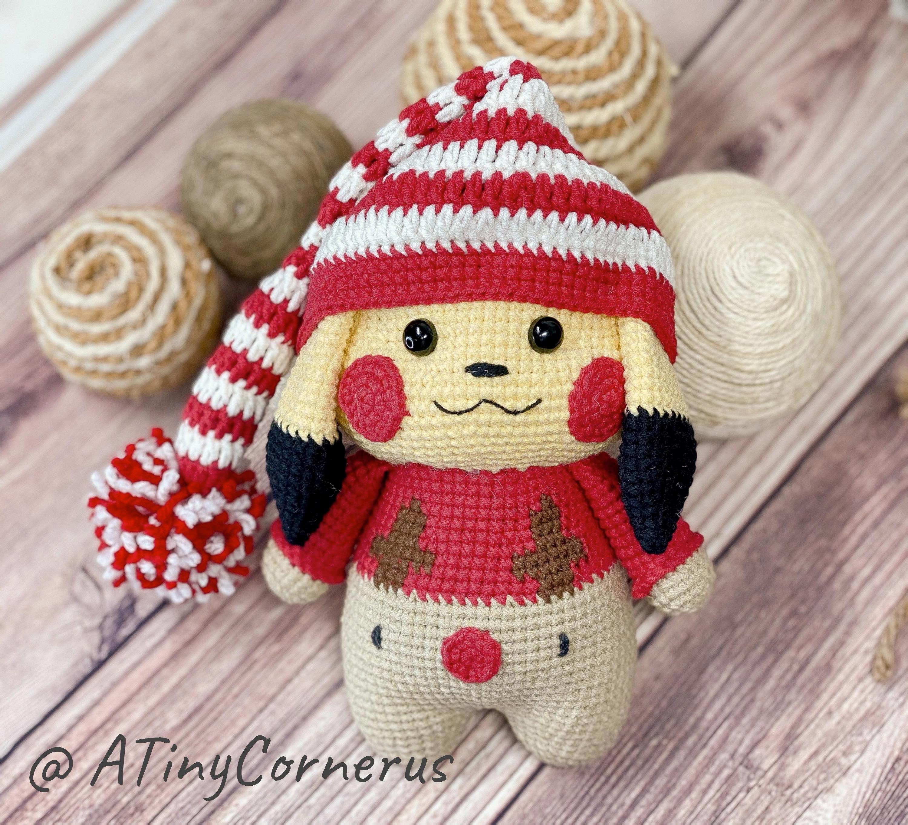 Crochet Pattern Pikachu in Rudolph Pajamas Animal Crochet - Etsy