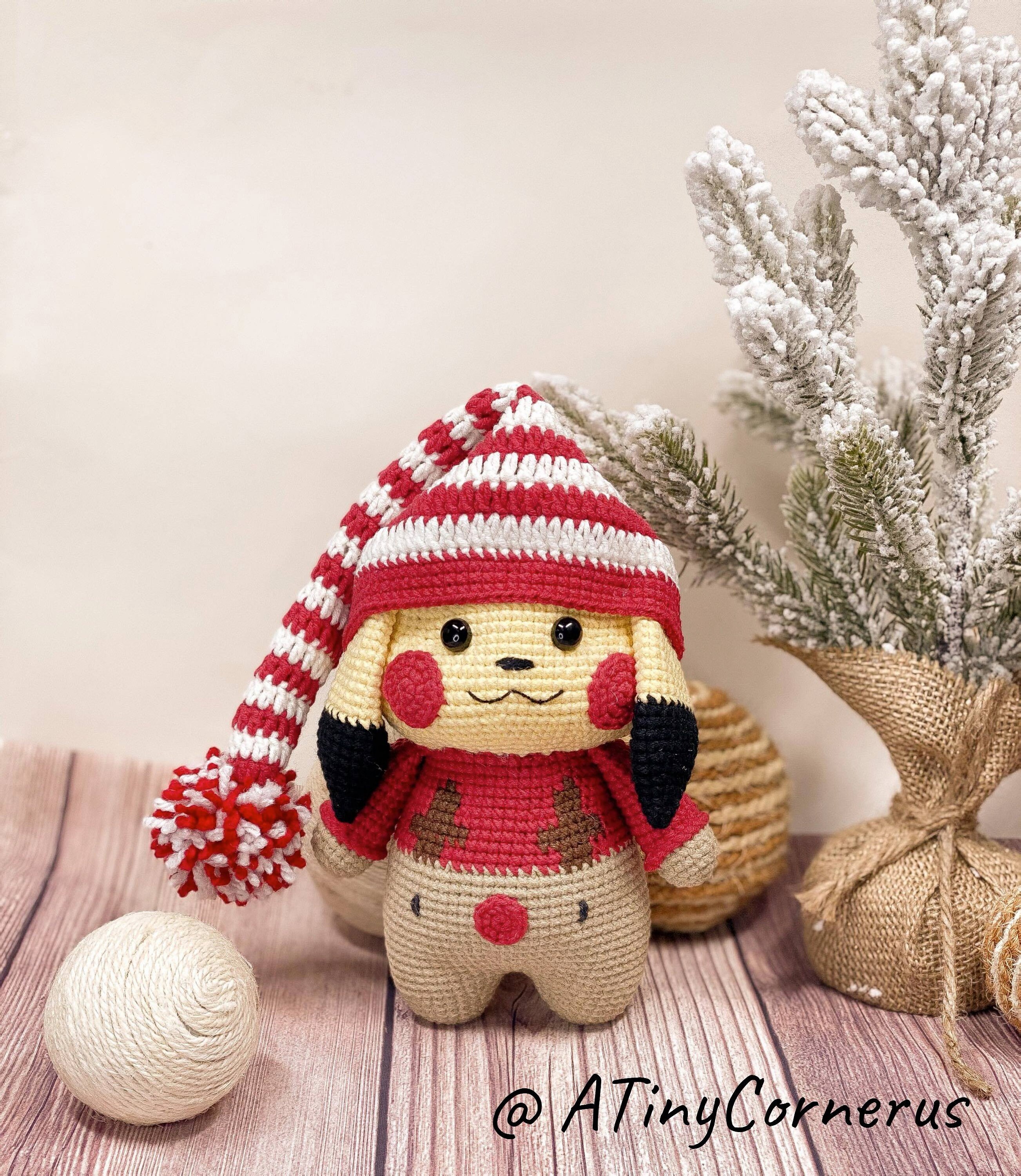 Crochet Pattern Pikachu in Rudolph Pajamas Animal Crochet - Etsy