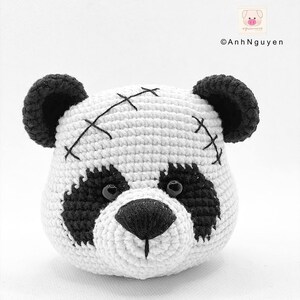 CROCHET PATTERN Bailey the skeleton panda, Halloween Costume, crochet halloween decoration, crochet panda pattern, amigurumi panda image 6