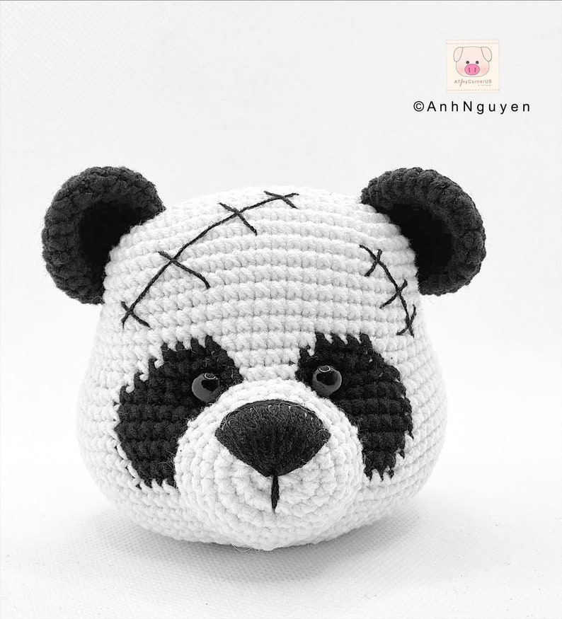 CROCHET PATTERN Bailey the skeleton panda, Halloween Costume, crochet halloween decoration, crochet panda pattern, amigurumi panda image 6