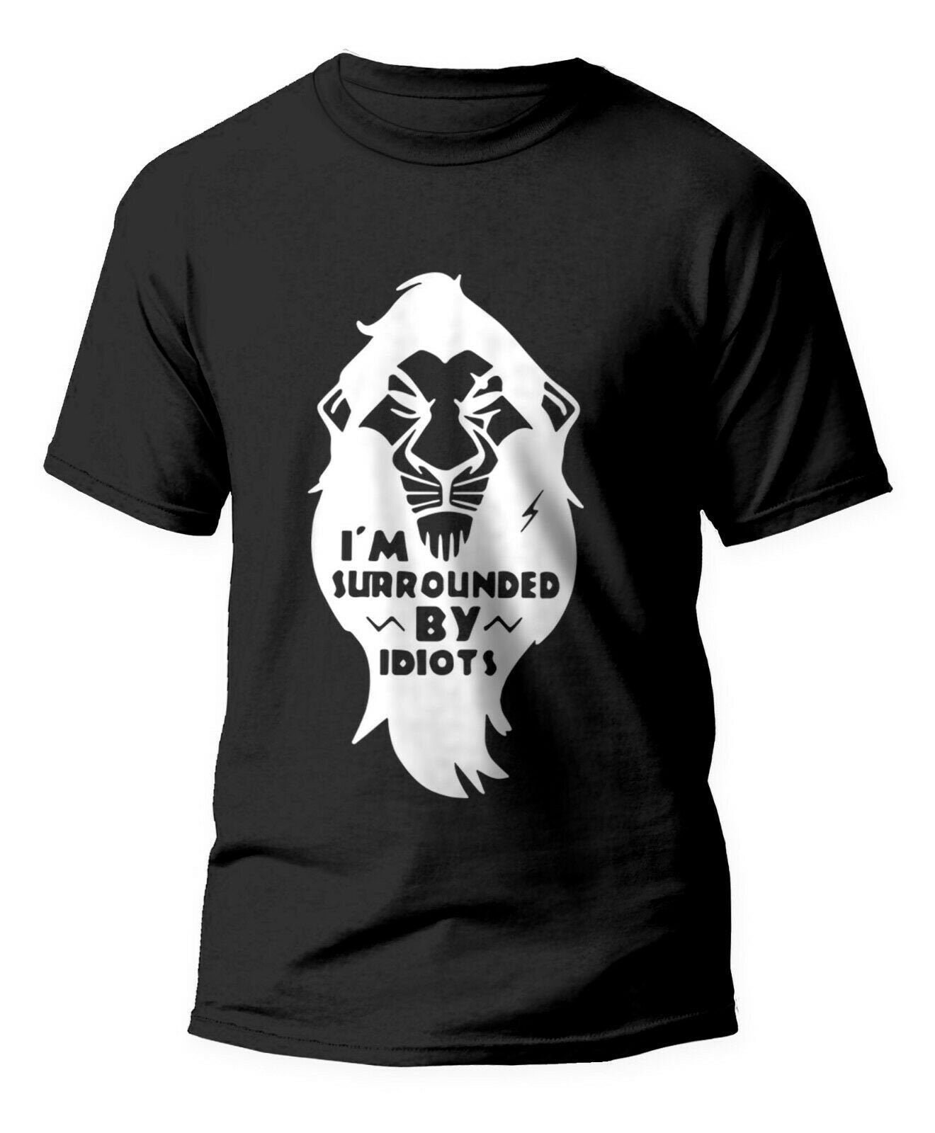 New I'M Surrounded BY Idiot-shirt FUNNY Quote Gym TOP | Etsy