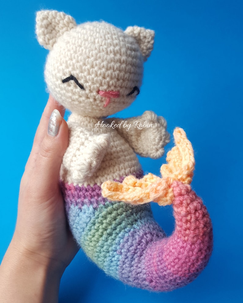 Amigurumi Crochet Purrmaid Mermaid Cat Pattern USA Stitch - Etsy UK