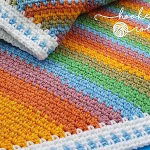 Crochet C2C Moss Stitch Rectangle Blanket * PDF Pattern * - USA Stitch ...