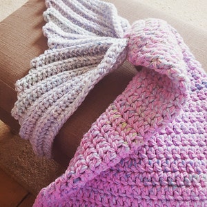 Crochet Mermaid Tail Blanket Pattern ADULT SIZE USA Terms with permission to sell finished items image 4