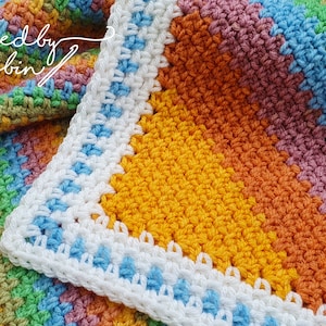 Crochet C2C Moss Stitch Rectangle Blanket * PDF Pattern * - USA Stitch ...