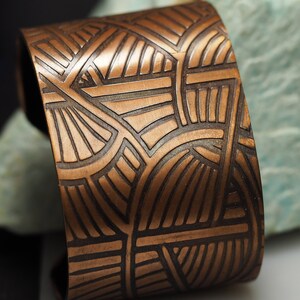 8 inch Copper Cuff Bracelet , Copper Jewelry, Arthritis Jewelry, Statement Cuff Jewel Jewelry, Large Cuff