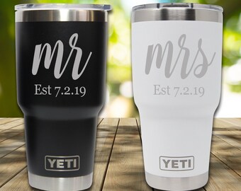 mr and mrs yeti tumblers