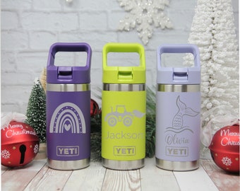 Personalized Yeti Jr Rambler Tumbler | Sippy Cup | Insulated Kid Tumbler | Tumbler with Lid and Straw | Flip Top Straw Lid Tumbler | Toddler