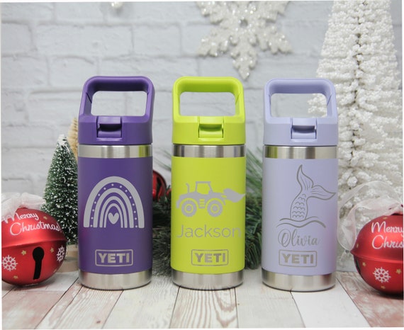 Personalized Yeti Jr Rambler Tumbler Sippy Cup Insulated Kid Tumbler  Tumbler With Lid and Straw Flip Top Straw Lid Tumbler Toddler 