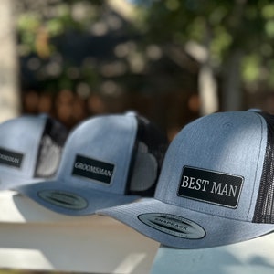 Wedding Hats | Custom Trucker Hat | Groomsmen Hat | Bridal Party Hat | Wedding day Hat | Personalized Hat | Best Man Caps | Trucker Hat