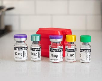 Peptide Vial Labels | Waterproof & Oil-Proof Stickers for 3ml 5ml 10ml Vials | Lab Labels – 40mm X 20mm