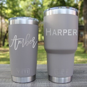Custom Yeti | Sharptail Taupe Yeti | Engraved Yeti