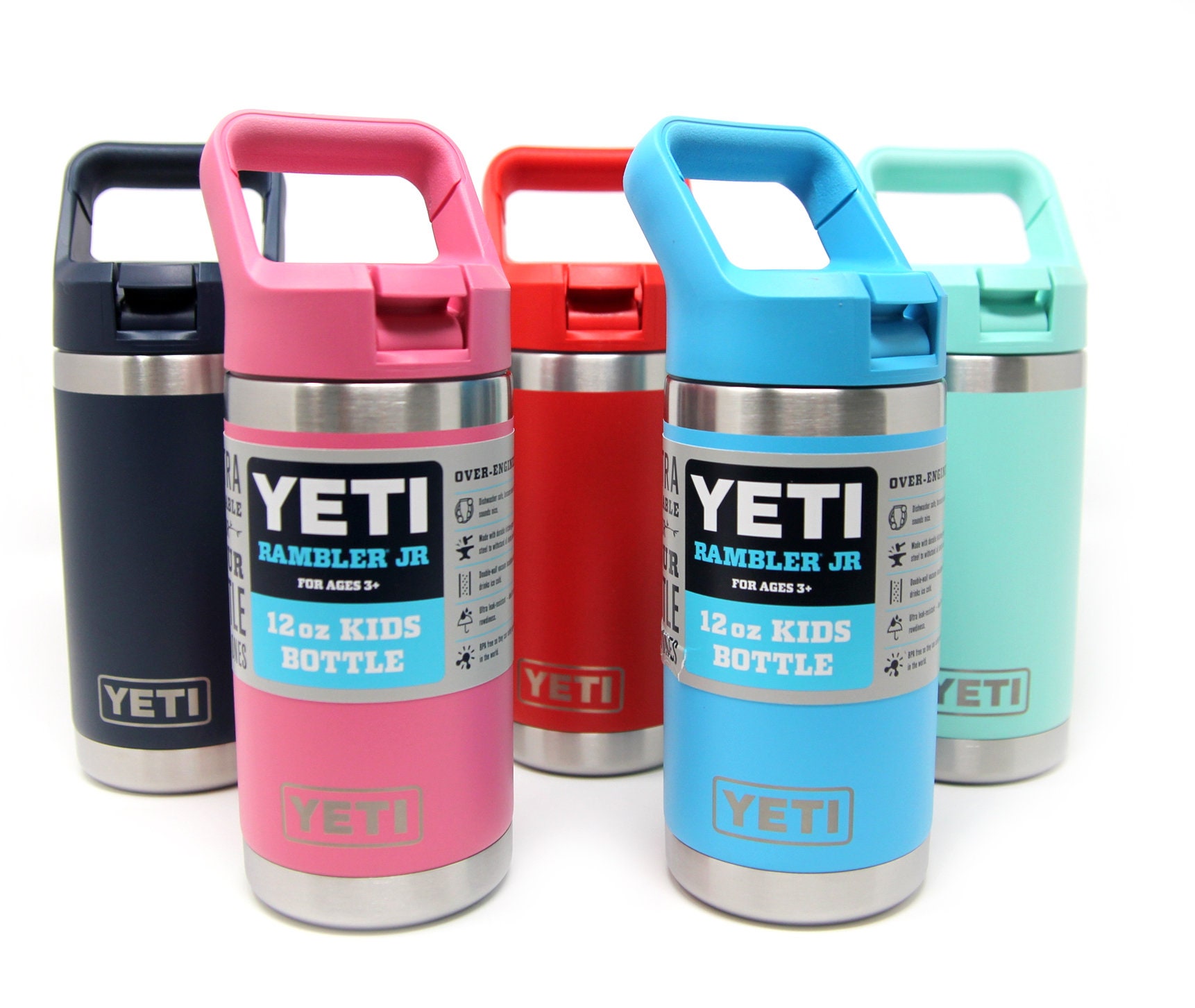 Personalized Yeti Jr Rambler Tumbler Sippy Cup Insulated Kid Tumbler Tumbler  With Lid and Straw Flip Top Straw Lid Tumbler Toddler 