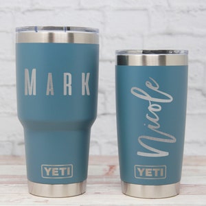 YETI MUG 14oz Bimini Pink and Nordic Blue Free Engraving Rare