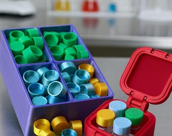 Peptide Vial Caps for 3ml vials, Small vial lids, 3ml vial storage, Tops for 3ml Vials, Vial Covers