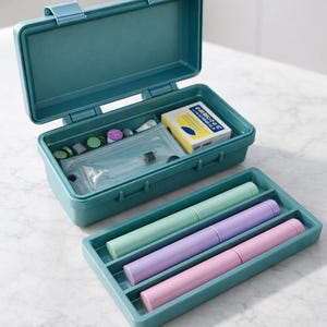 Peptide Pen Porter – Stackable Injection Pen Travel Case (Holds 3 Pens + Supplies)