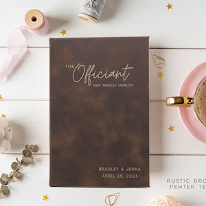 Officiant Book | Leatherette Journal |Wedding Book | Officiant Gift | Custom Officiant Gift | Leatherette Officiant Book | Hardcover Journal