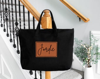 Custom Patch Medium Size | Iron On Leatherette Patch | Personalized Patch | Name Patch | Logo Patch | Size 4 in X 4 in | Leather Tote Patch