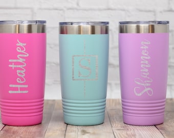 Monogrammed Tumbler |Personalized Tumbler | 20oz Tumbler | Engraved Gift | Insulated Tumbler | Personalized Wedding Gift | Custom Tumbler