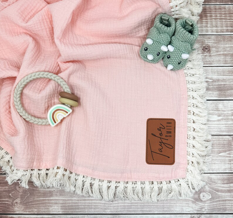 Baby Blanket Personalized Baby Blanket Fringe Baby Blanket Etsy