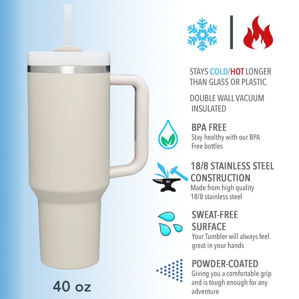 Gobelet Vache 40 Oz HOGG – Acier Inoxydable – Dégradé Sarcelle – Garde Au Froid 10h