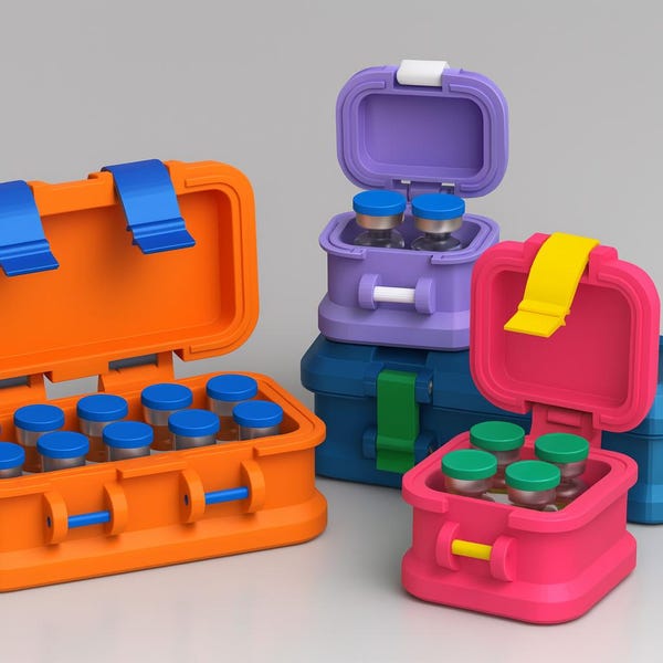 Peptide Vial Storage Case, Eco-Friendly PLA, Portable Vial Holder