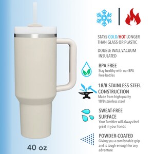 40oz Tumbler Engraved | Custom Monogram Tumbler | 40 Oz With Handle ...