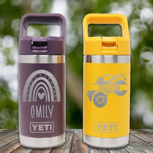 Laser Engraved Authentic Yeti 12oz Kids Bottle - Sloth - ImpressMeGifts