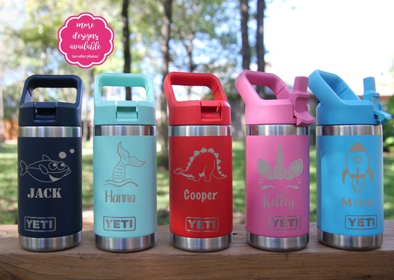 Custom kids YETI Rambler Jr., Laser engraved Kid's Tumbler – Four