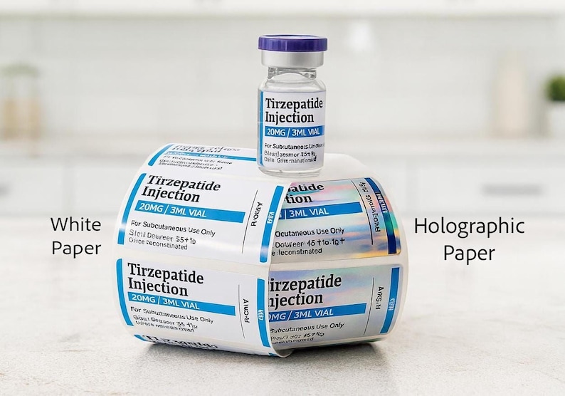 a white paper with information about a medication called Tizepatide Injection, including details about its use, concentration, and administration.