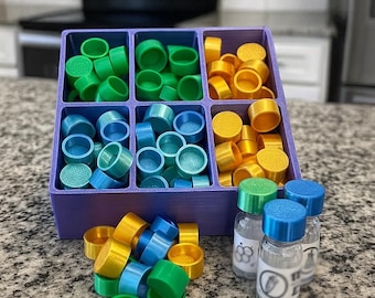 Peptide Vial Caps for 3ml vials, Small vial lids, 3ml vial storage, Tops for 3ml Vials, Vial Covers