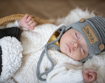 Name Patch | Baby Hat Patch | Personalized Patch | IRON-ON Leatherette Patch | Laser engraved Patch | Baby Beanie Hat Patch | Custom Patch