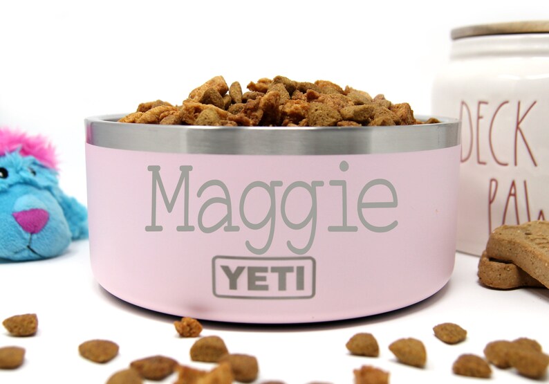 Personalized Dog Bowl Yeti Dog Bowl Engraved Ice Pink Dog Etsy